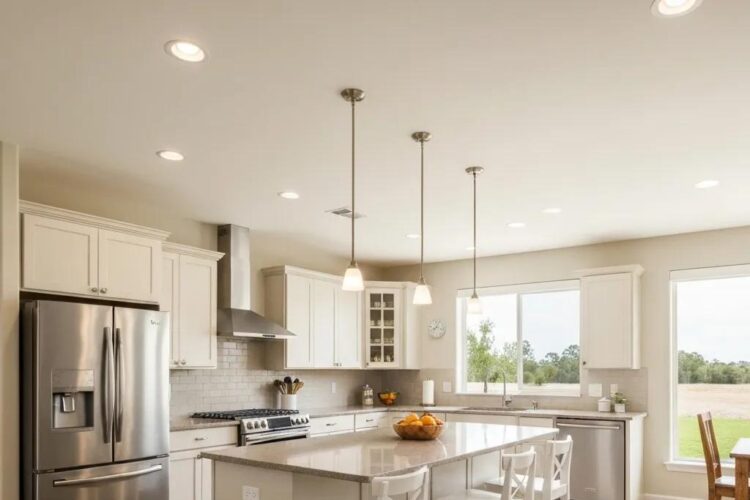 Home appliances in a bright kitchen, emphasizing the importance of appliance maintenance and repair