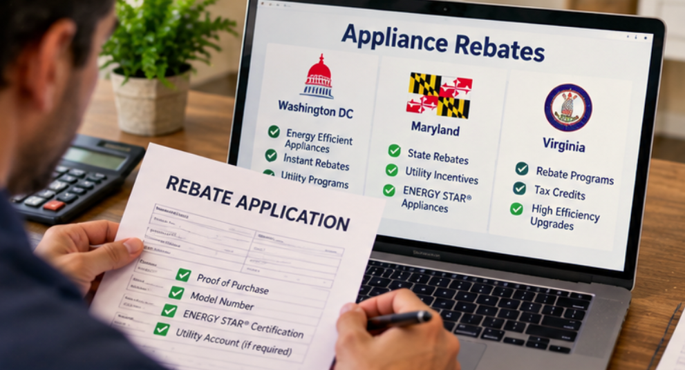 Appliance Rebates in DC, Maryland and Virginia: What You Can Actually Claim